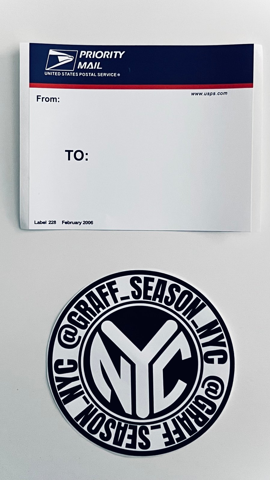 Large USPS Eggshell Stickers | GraffSeasonNYC